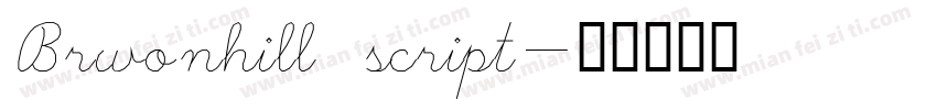 Brwonhill script字体转换